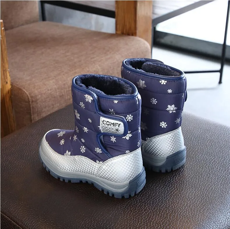 Winter Warm Skiing Shoes Kids Boots Waterproof Children's Shoes Girls Boys Kids Boots