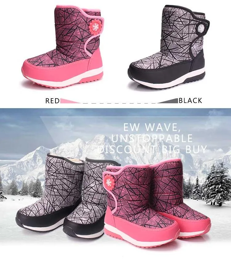 Winter Warm Skiing Shoes Kids Boots Waterproof Children's Shoes Girls Boys Kids Boots