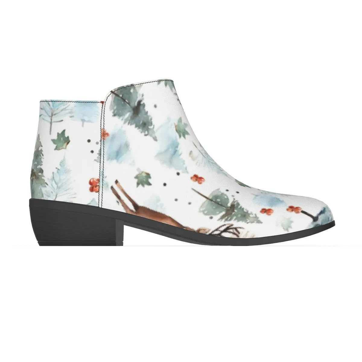 Women's Fashion Boots Christmas print