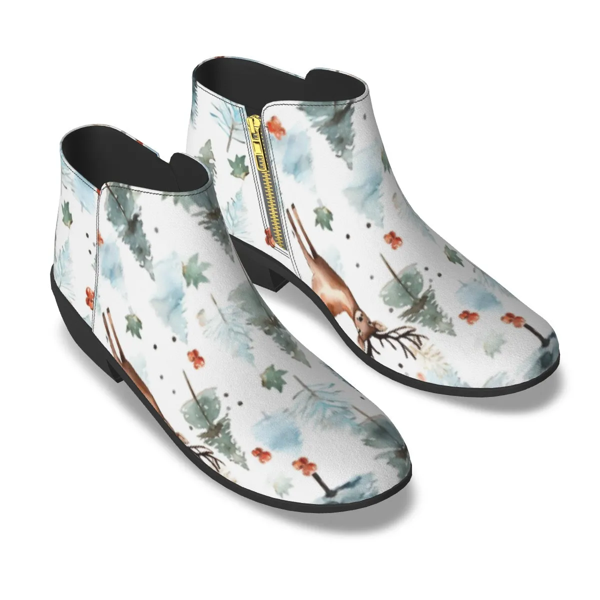 Women's Fashion Boots Christmas print