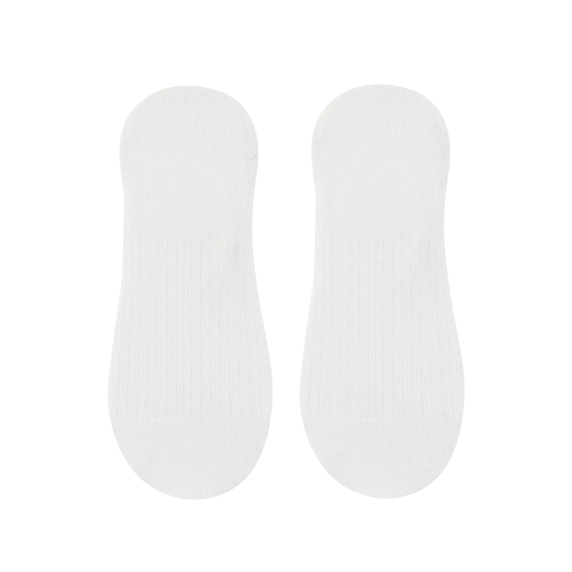 Women's Plain White Invisible Foot Socks with Print