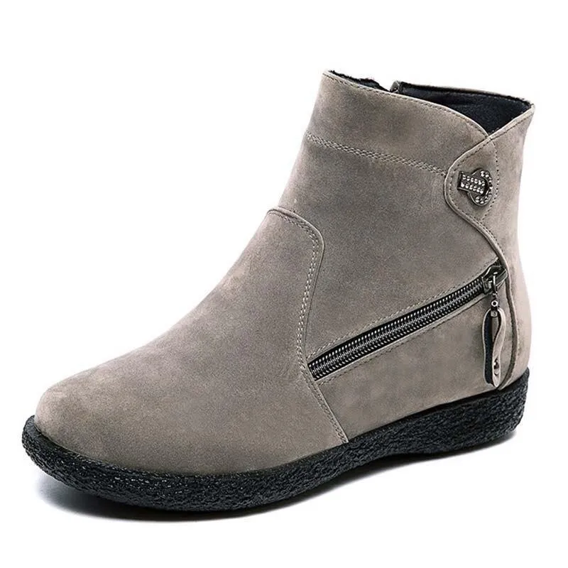 Women's Winter Warm Flock Ankle Boots