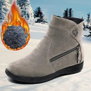 Women's Winter Warm Flock Ankle Boots