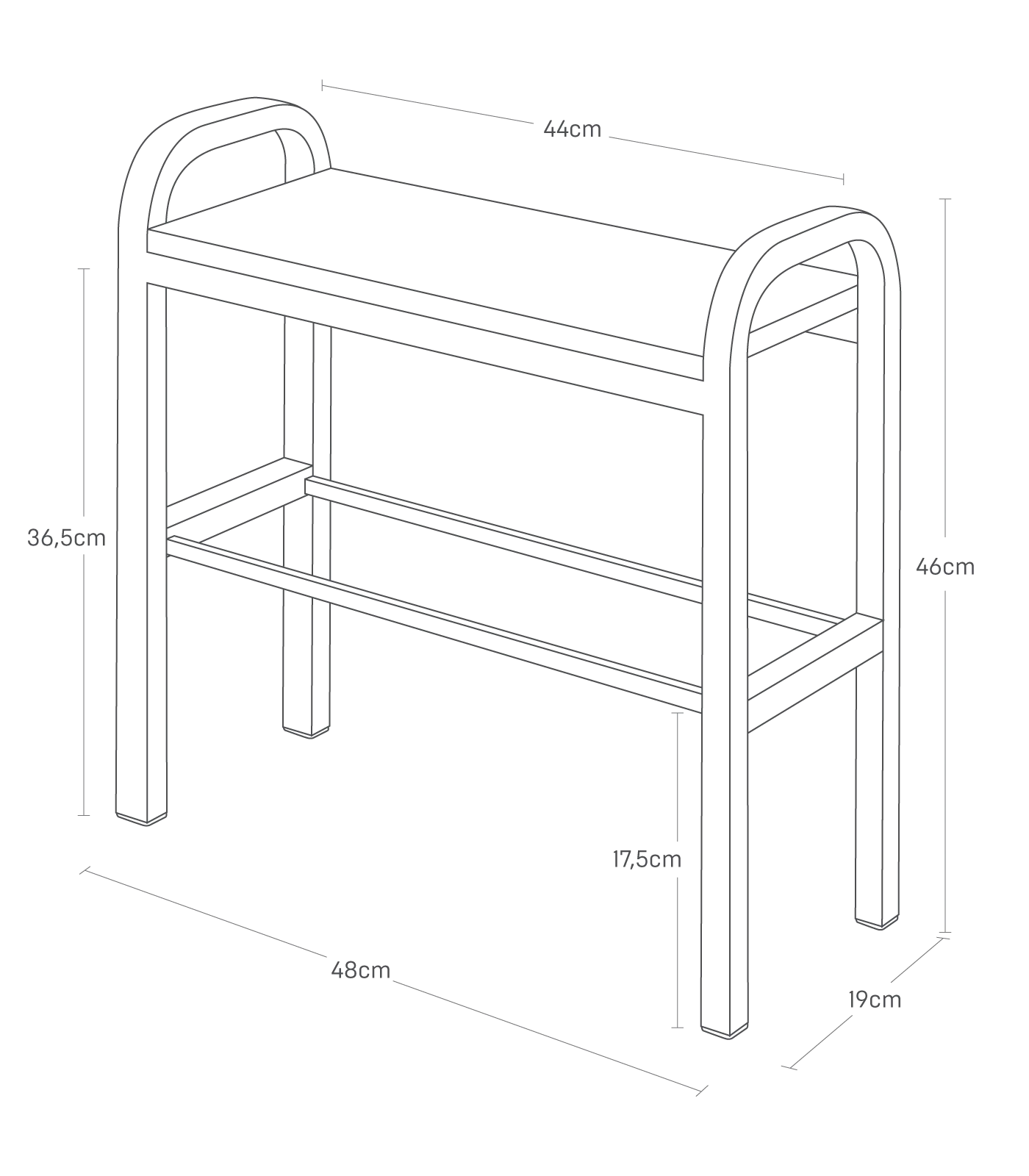 Wood-Top Shoe Rack