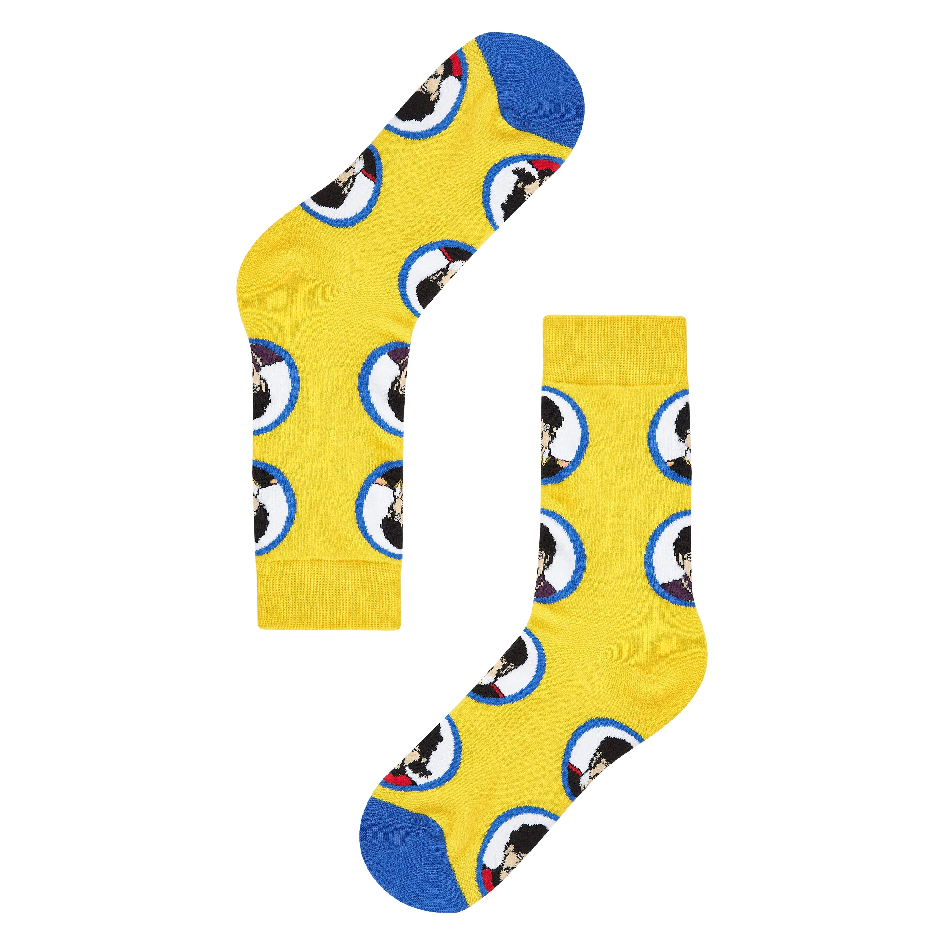 Yellow Submarine Printed Crew Length Socks