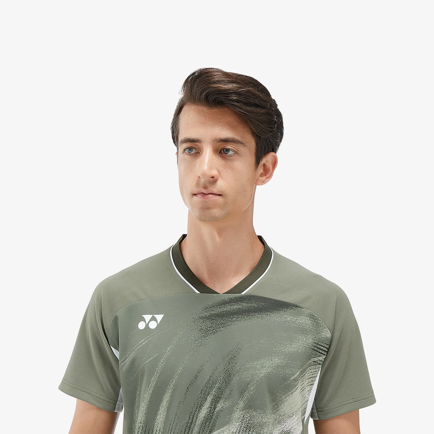 Yonex Men's Crew Neck Tournament Shirt 10568LOL (Light Olive)